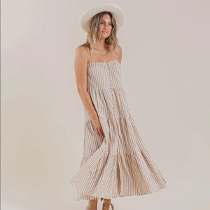 NWT Rylee + Cru XS Maxi Dress Amber Stripe